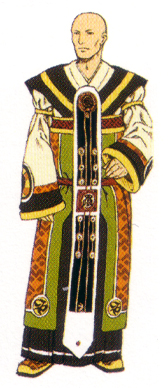 Scan of artwork for a Priest of Yevon
